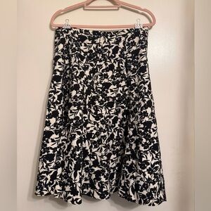 Apostrophe Black and White Skater Skirt